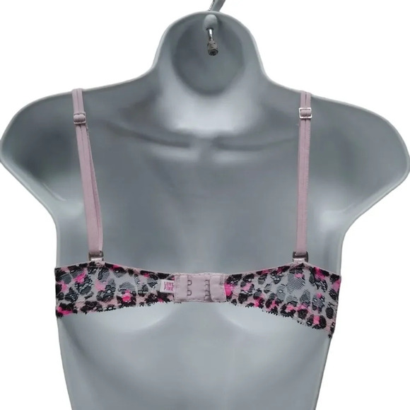 Pink by Victoria Secret Push Up Bra  Satin/Lace 32C - Picture 10 of 12